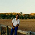 AUS NT RossRiver 1991DEC 015  I got dressed in "Territory Tuxedo" (jeans & a T-shirt) for dinner. : 1991, Australia, Date, December, Month, NT, Places, Ross River, Year